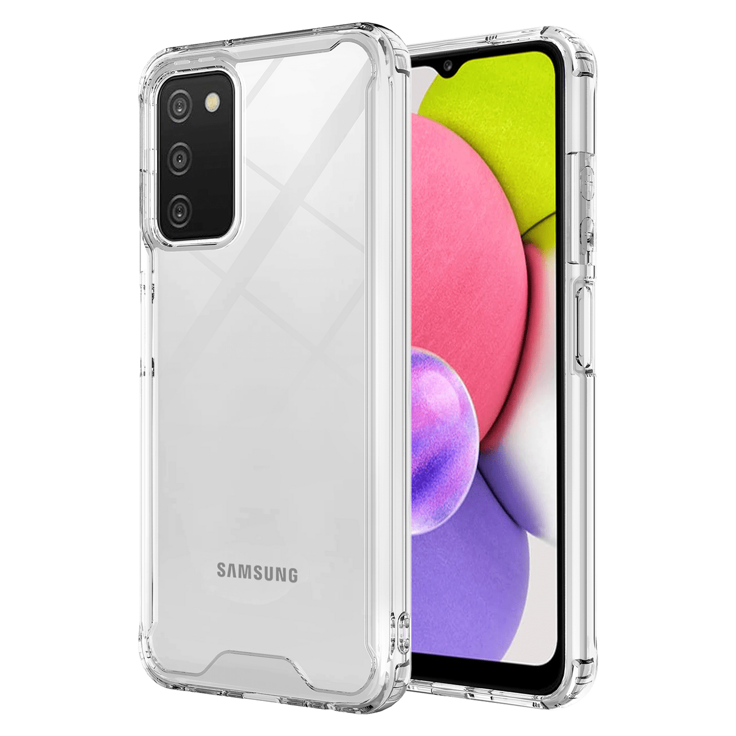 AMPD Tpu / Acrylic Hard Shell Case For Samsung Galaxy A03s Slim Phone Case - Clear