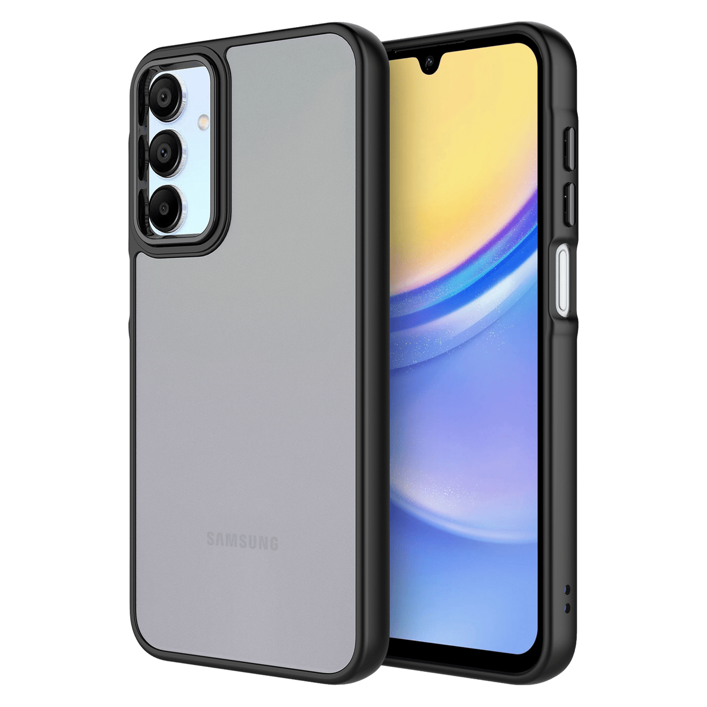 AMPD Tpu / Acrylic Smoke Translucent Case For Samsung Galaxy A15 5g Slim Phone Case - Black