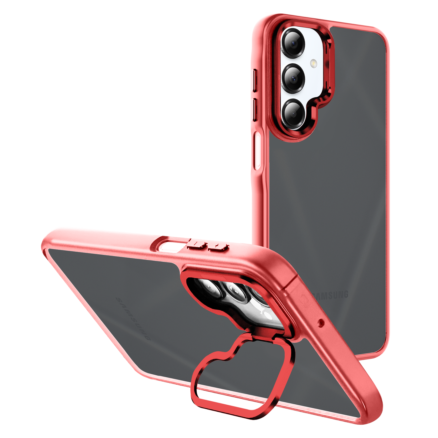 AMPD Acrylic Smoke Camkick Magsafe Case For Samsung Galaxy A16 5g Slim Phone Case - Red