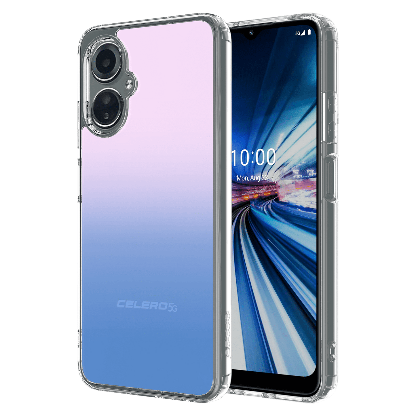 AMPD Flex Acrylic Ice Case For Celero 5g (gen 3) Slim Phone Case - Blue,pink