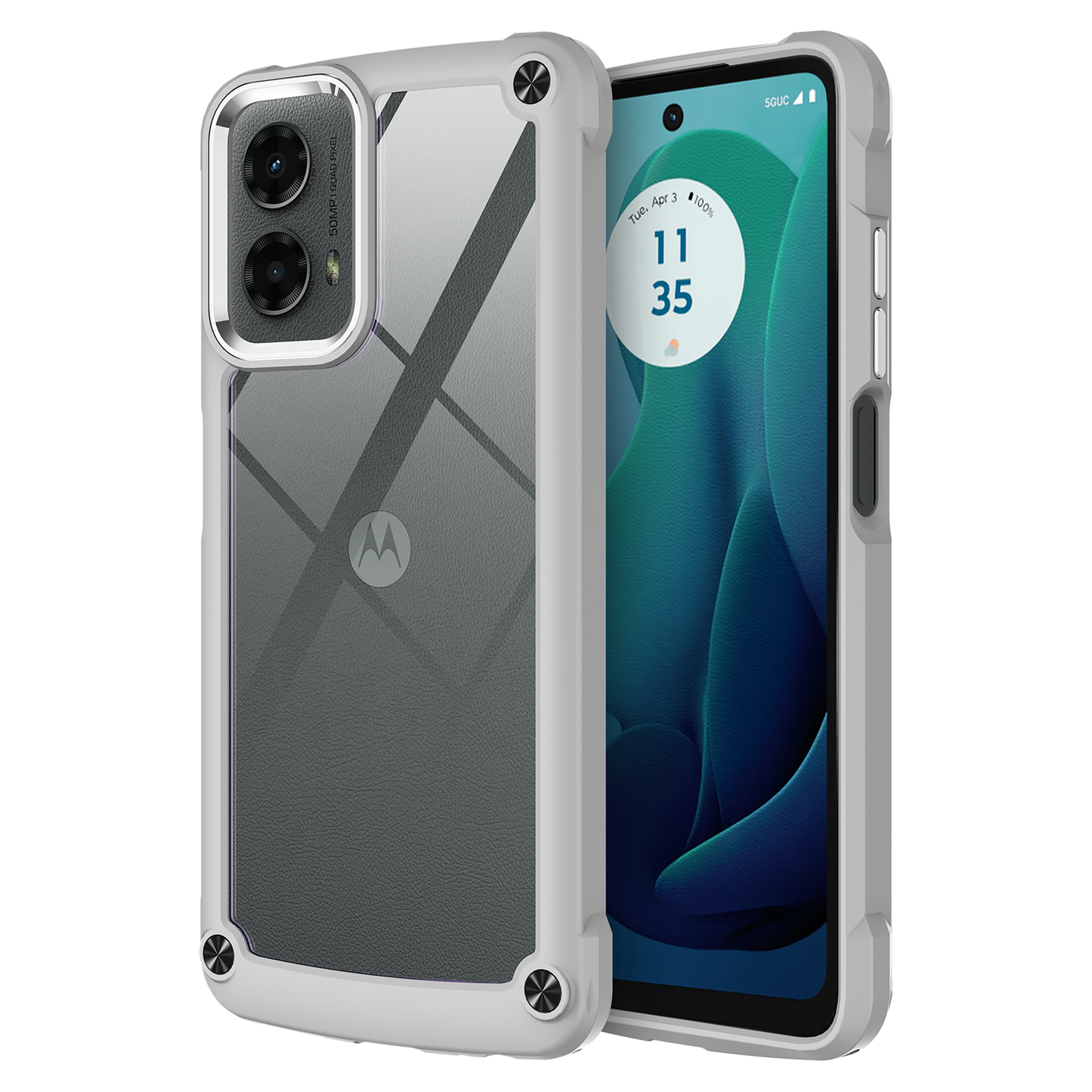 AMPD Acrylic Durabump Case For Motorola Moto G 5g (2024) Slim Phone Case - Gray