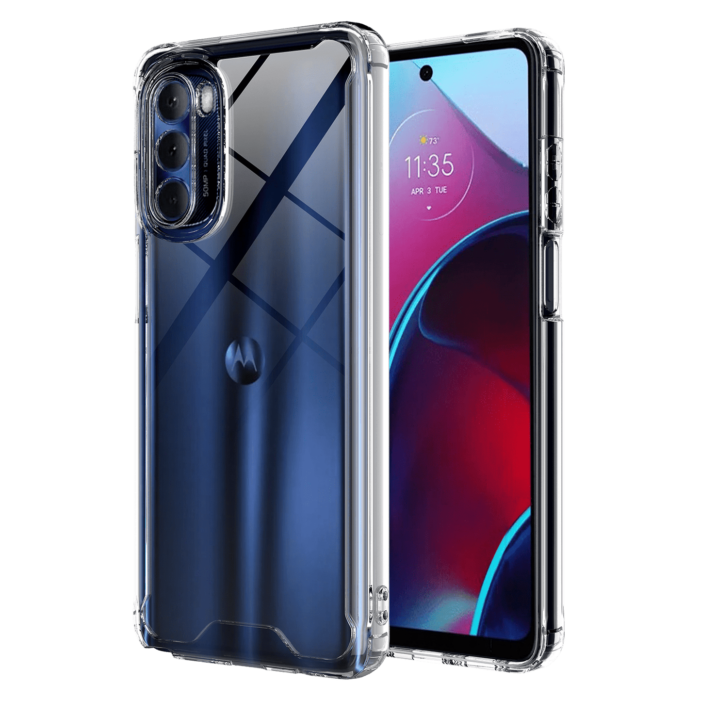 AMPD Tpu / Acrylic Hard Shell Case For Motorola Moto G Stylus (2022) / Moto G Stylus 5g (2022) Slim Phone Case - Clear