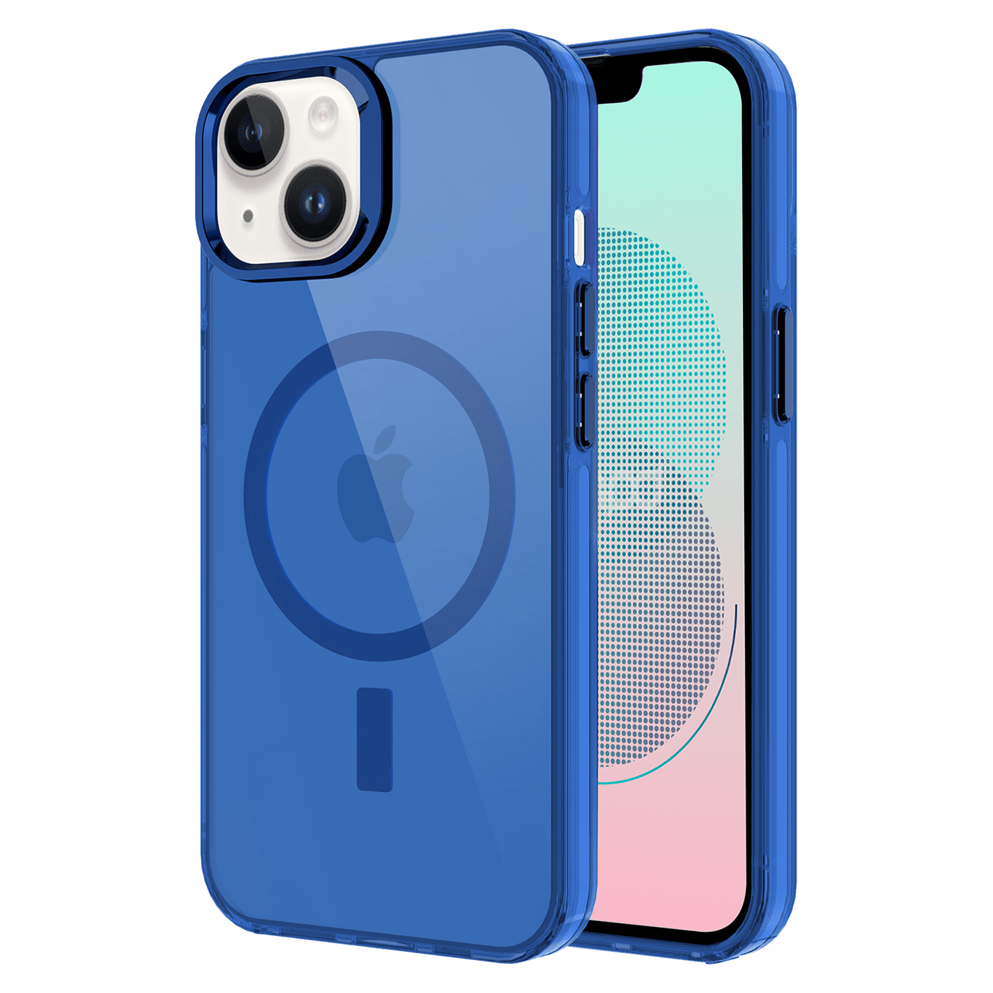 AMPD Tpu / Acrylic Drop Magsafe Case For Apple Iphone 13 Slim Phone Case - Blue