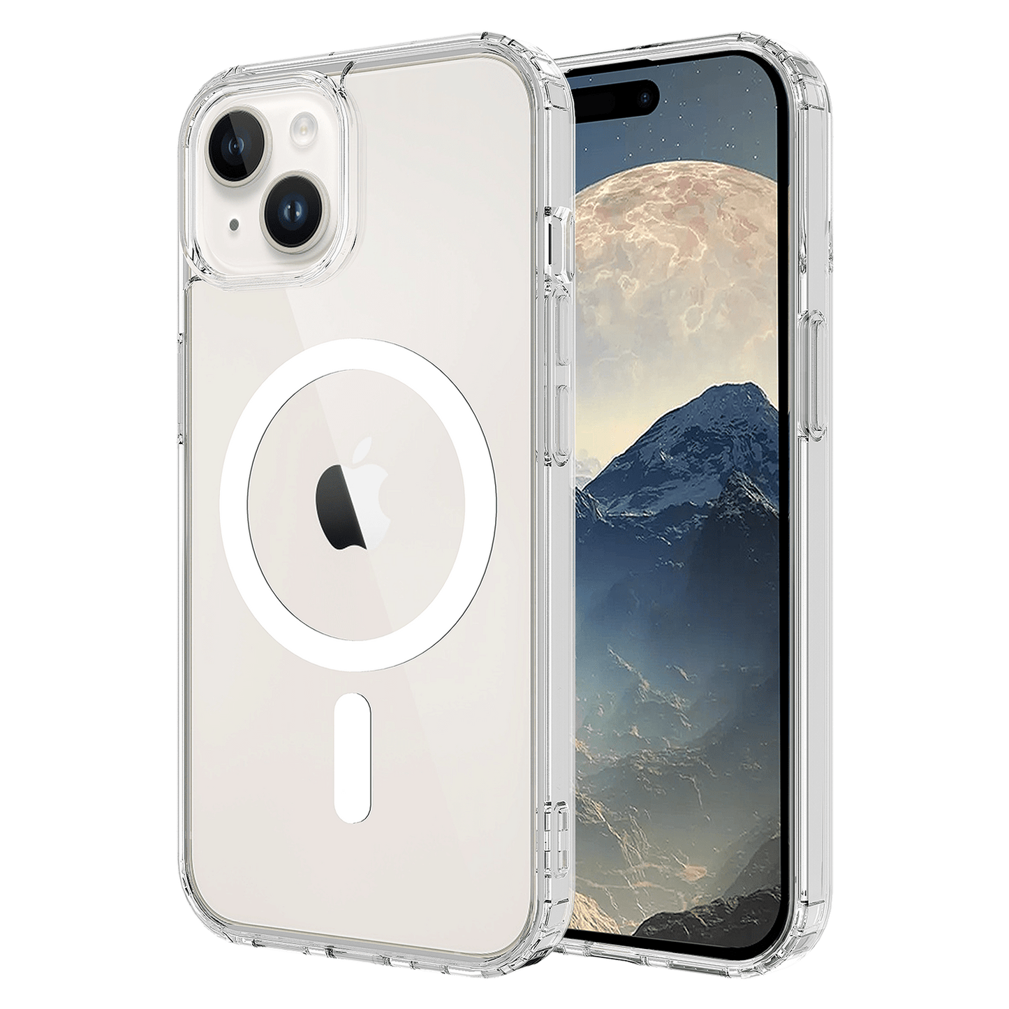 AMPD Tpu / Acrylic Crystal Clear Magsafe Case For Apple Iphone 15 Slim Phone Case - Clear