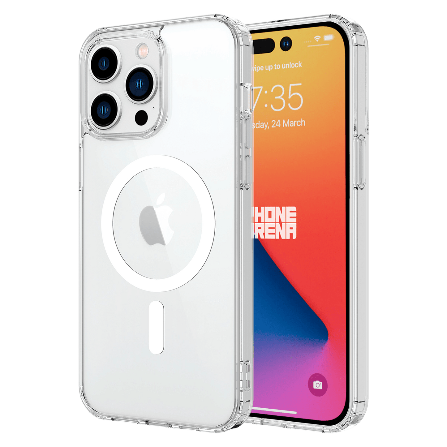 AMPD Tpu / Acrylic Crystal Clear Magsafe Case For Apple Iphone 15 Pro Max Slim Phone Case - Clear