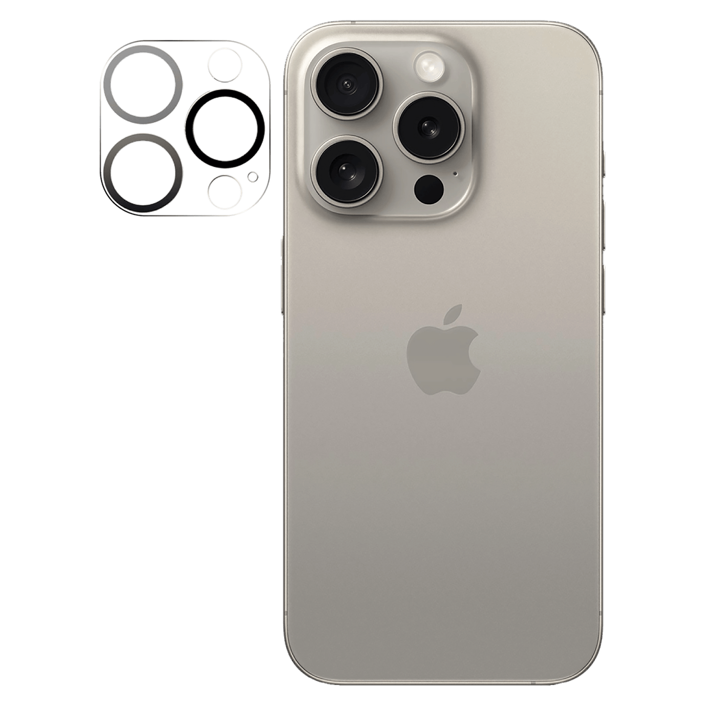 AMPD Laser Cut Rear Camera Tempered Glass Protector For Apple Iphone 16 Pro Max for Apple Iphone 16 Pro Max Screen Protector - Clear