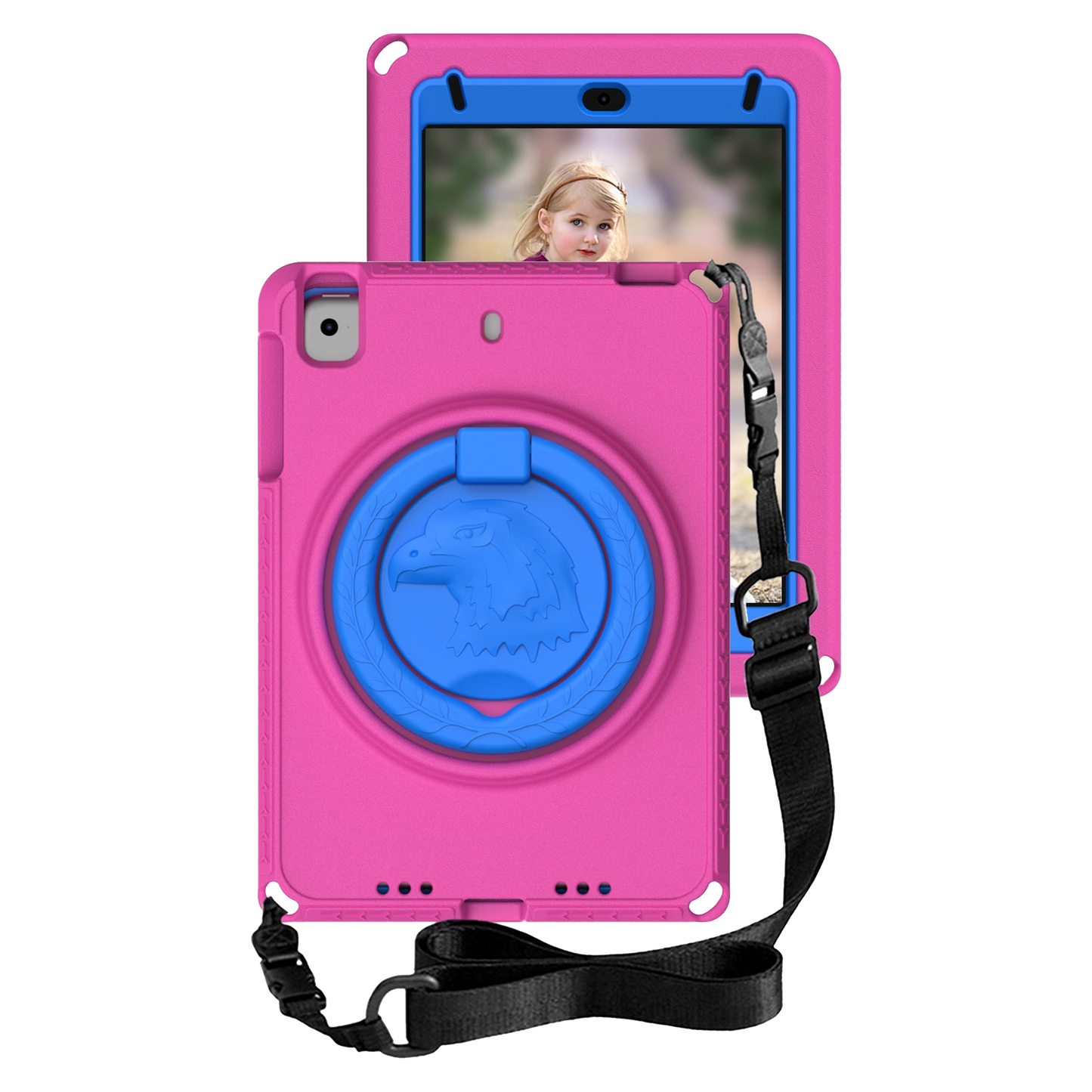 AMPD Childrens Tablet Cover With Holster And Screen Protector For Apple Ipad 10.9 (2022) Slim Phone Case - Pink