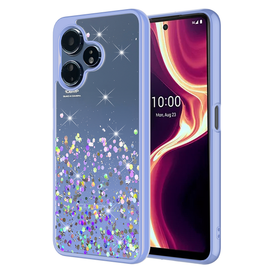 AMPD Tpu / Acrylic Glitter Insert Case For Celero 5g Plus (gen 3) Slim Phone Case - Purple