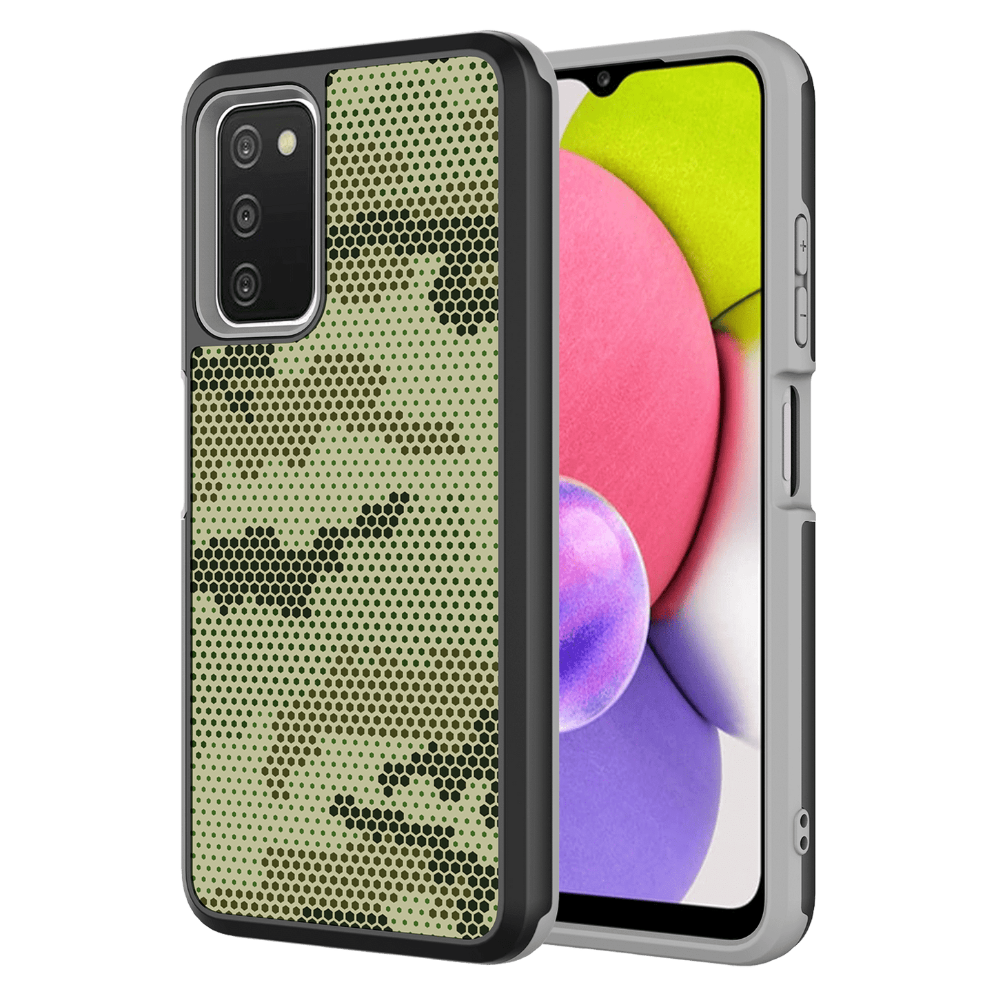 AMPD Slim Dual Layer Case For Samsung Galaxy A03s Slim Phone Case - Green