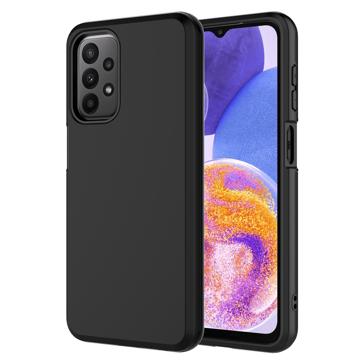 AMPD Classic Slim Dual Layer Case For Samsung Galaxy A23 / A23 5g Slim Phone Case - Black