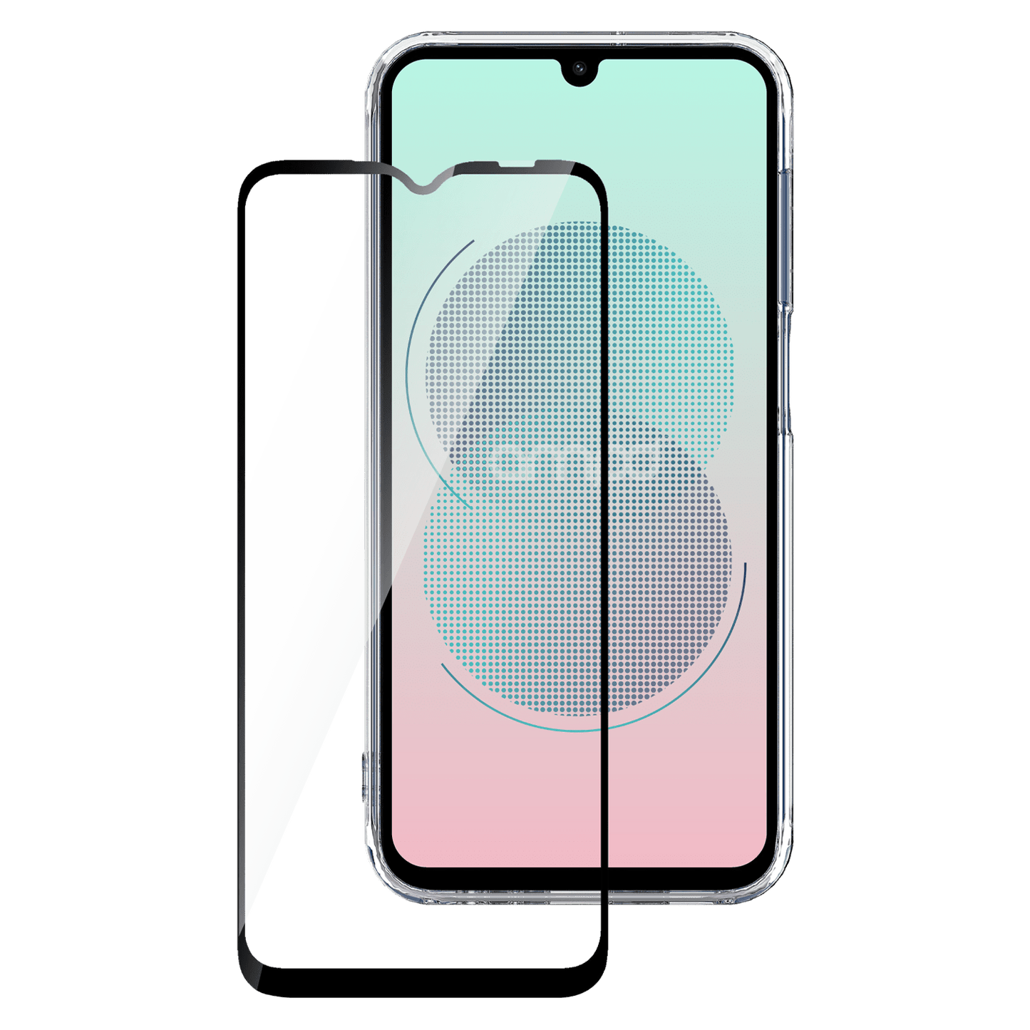 AMPD 3d Full Faced Impact Glass Screen Protector With Black Border For Samsung Galaxy A35 5g for Samsung Galaxy A35 5g  Screen Protector - Clear