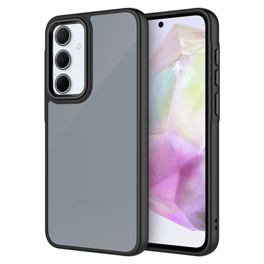 AMPD Tpu/acrylic Smoke Translucent Case For Samsung Galaxy A35 5g Slim Phone Case - Black