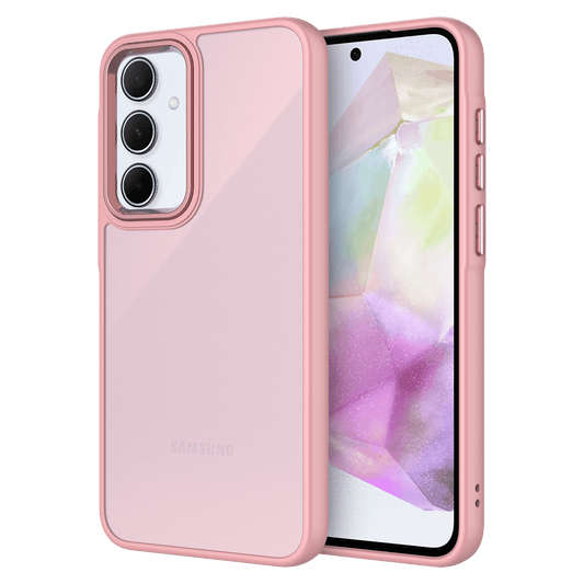 AMPD Tpu/acrylic Smoke Translucent Case For Samsung Galaxy A35 5g Slim Phone Case - Pink