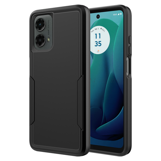 AMPD Dual Layer Military Drop Case For Motorola Moto G 5g (2024) Slim Phone Case - Black