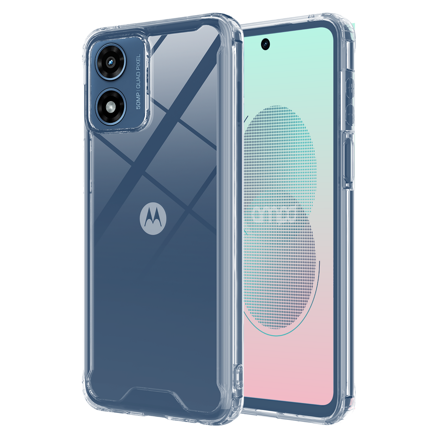 AMPD Tpu / Acrylic Crystal Clear Case For Motorola Moto G 5g (2024) Slim Phone Case - Clear