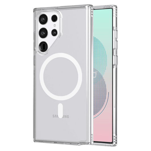 AMPD Tpu / Acrylic Crystal Clear Magsafe Case For Samsung Galaxy S22 Ultra Slim Phone Case - Clear