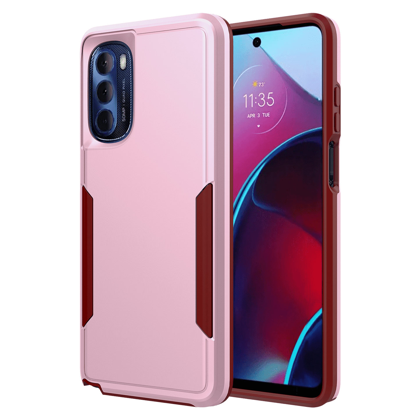 AMPD Military Drop Case For Motorola Moto G Stylus (2022) / Moto G Stylus 5g (2022) Rugged Phone Case - Pink