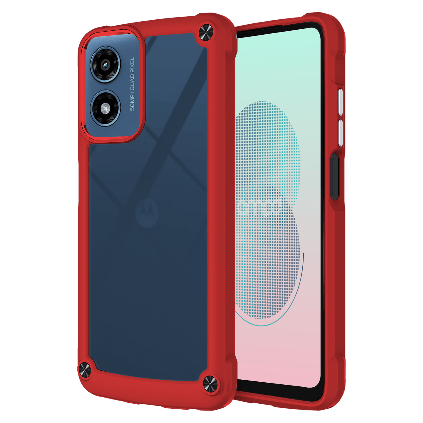 AMPD Acrylic Durabump Case For Motorola Moto G Stylus 5g (2024) Slim Phone Case - Red