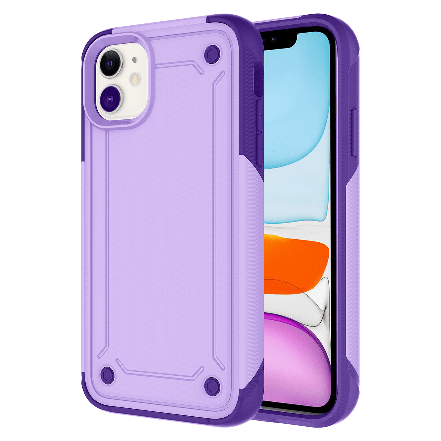AMPD Rugged Drop Case For Apple Iphone 11 Slim Phone Case - Purple