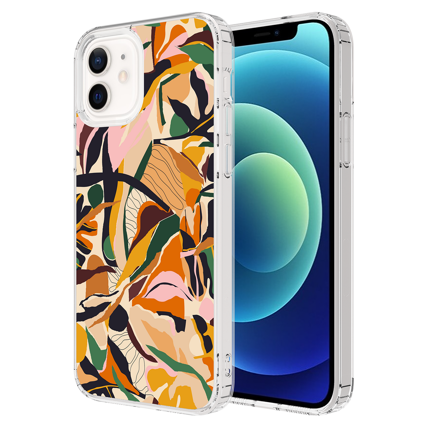 AMPD Tpu/acrylic Hd Print Case For Apple Iphone 12 Slim Phone Case - Orange