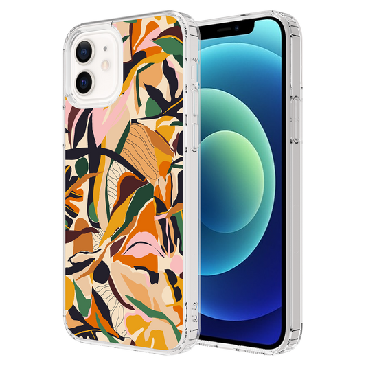 AMPD Tpu/acrylic Hd Print Case For Apple Iphone 12 Slim Phone Case - Orange