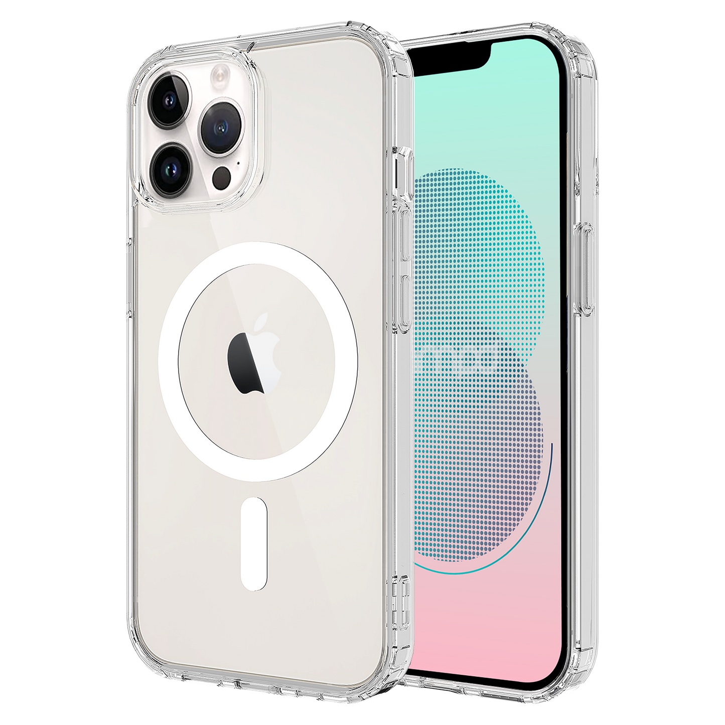 AMPD Tpu / Acrylic Crystal Clear Magsafe Case For Apple Iphone 12 Pro Max Slim Phone Case - Clear