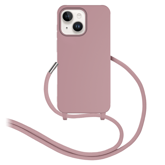 AMPD Real Feel Tpu Crossbody Strap Case For Apple Iphone 13 Slim Phone Case - Purple