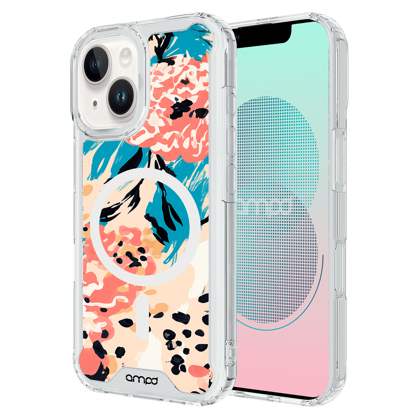 AMPD Hd Print Magsafe Case For Apple Iphone 13 Slim Phone Case - Blue