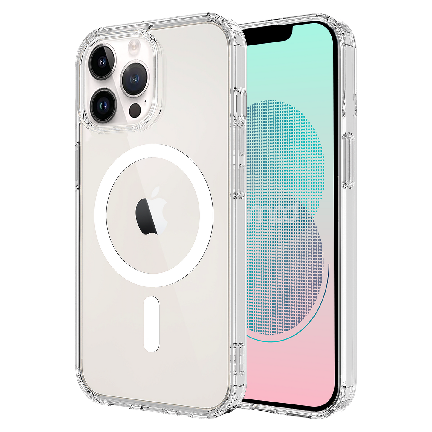 AMPD Tpu / Acrylic Crystal Clear Magsafe Case For Apple Iphone 13 Pro Slim Phone Case - Clear