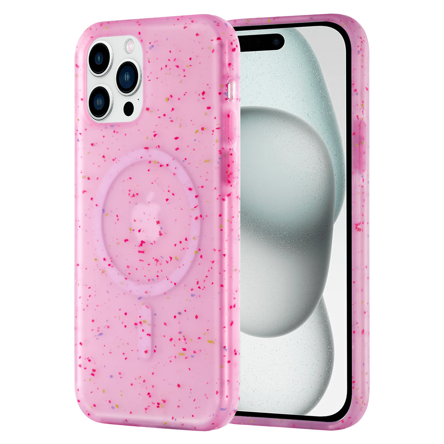 AMPD Jelly Confetti Soft Shell Magsafe Case For Apple Iphone 15 Pro Max Slim Phone Case - Purple