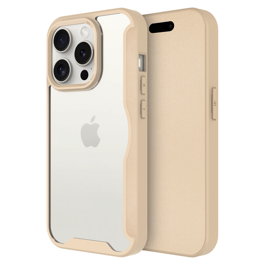 AMPD Tpu / Acrylic Flip Wallet Magsafe Case For Apple Iphone 15 Pro Max Slim Phone Case - Brown