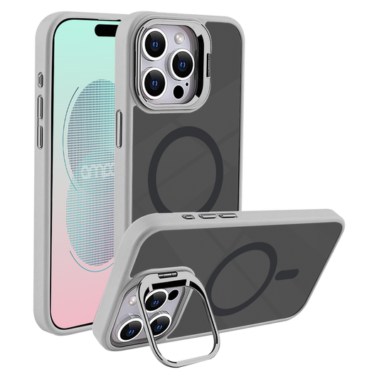 AMPD Acrylic Smoke Camkick Magsafe Case For Apple Iphone 16 Pro Max Slim Phone Case - Gray