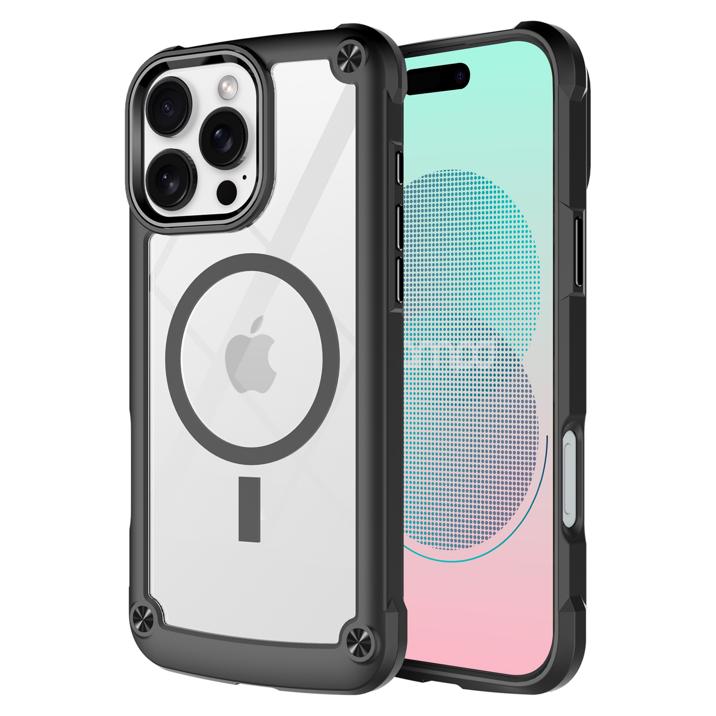 AMPD Durabump Magsafe Case For Apple Iphone 16 Pro Max Slim Phone Case - Black