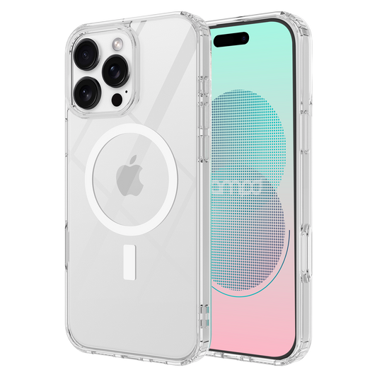 AMPD Tpu  /  Acrylic Crystal Clear Magsafe Case For Apple Iphone 16 Pro Slim Phone Case - Clear