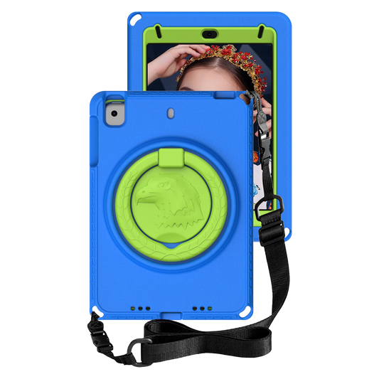 AMPD Childrens Tablet Cover With Holster And Screen Protector For Apple Ipad 10.9 (2022) Slim Phone Case - Blue