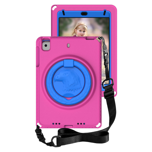 AMPD Childrens Tablet Cover With Holster And Screen Protector For Apple Ipad 10.9 (2022) Slim Phone Case - Pink