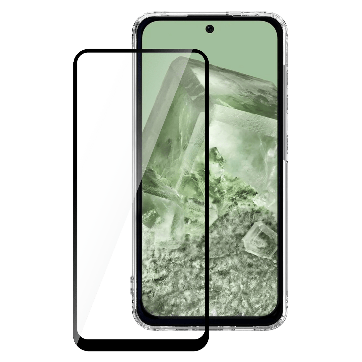 AMPD 3d Full Faced Tempered Glass For Google Pixel 8a for Google Pixel 8a  Screen Protector - Clear