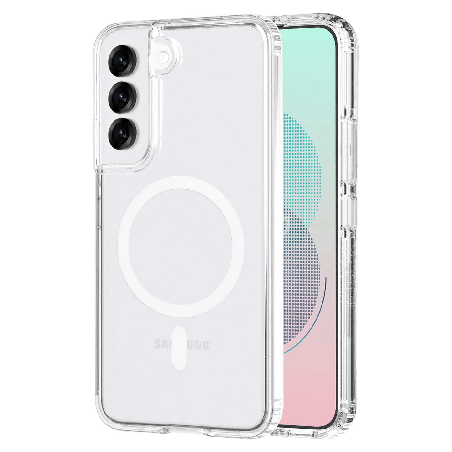 AMPD Tpu  /  Acrylic Crystal Clear Case With Mag Ring For Samsung Galaxy S25 Slim Phone Case - Clear