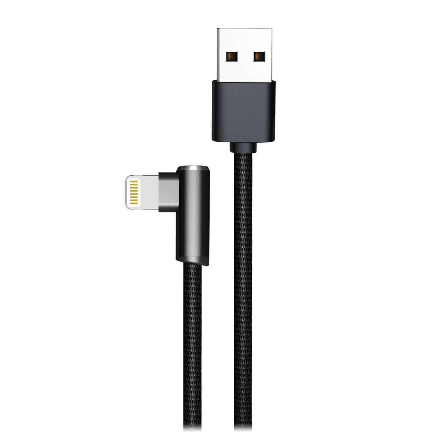 AMPD 90 Degree Gamer Usb A To Apple Lightning Cable Lightning Charging Cable - Black