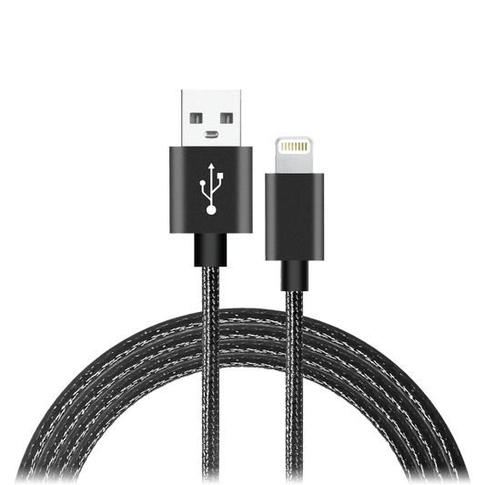 AMPD Volt Plus Usb A To Apple Lightning Braided Cable 6ft Lightning 6ft Braided Charging Cable - Black